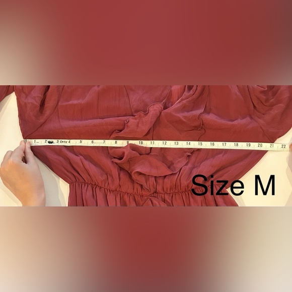 ZARA BLOGGERS FAVORITE RUFFLED GEORGETTE MIDI DRESS - Picture 16 of 16